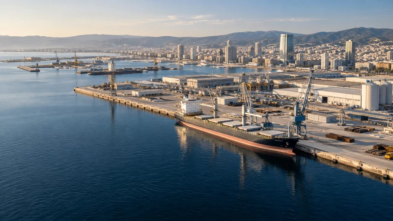 Illustrative commercial harbour and maritime infrastructure